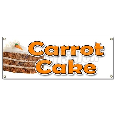 CARROT CAKE BANNER SIGN Carrots Sweet Cake Cream Cheese Raisins Icing Cupcake